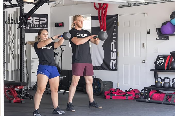 REP Fitness Single Kettlebells 5lb to 50lb Weight Range, Cast Iron, Strength Training, Power Workout Equipment, Home Gym, Free Weights, Dumbbell Alternative, Exercise, Men, Women