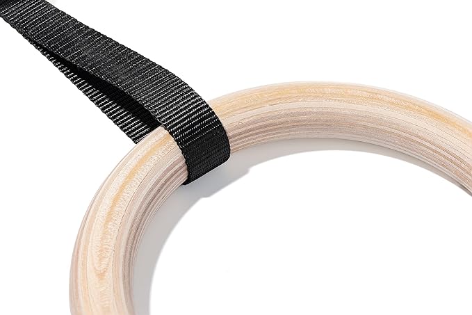 Wood Gymnastic Ring Olympic Strength Training Gym Rings Wooden