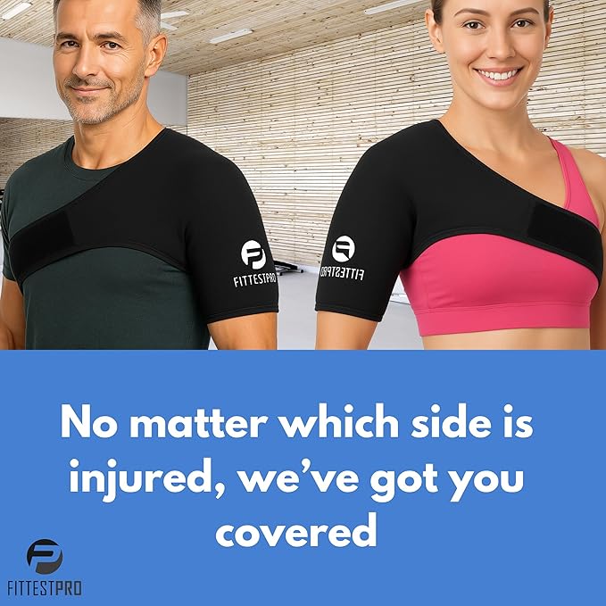 Fittest Pro Shoulder Ice Pack Wrap, HSA or FSA Eligible, Reusable Cold Therapy Wrap for Tendonitis, Swelling, Rotator Cuff, and Recovery