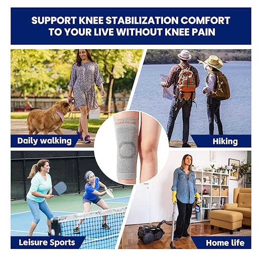 Galvaran Compression Knee Brace for Women & Men – Knee Support Sleeve for ACL, MCL, Meniscus Pain Relief, Joint Swelling & Injury Recovery | Skin-Friendly Anti-Slip Design | Daily Use & Sports