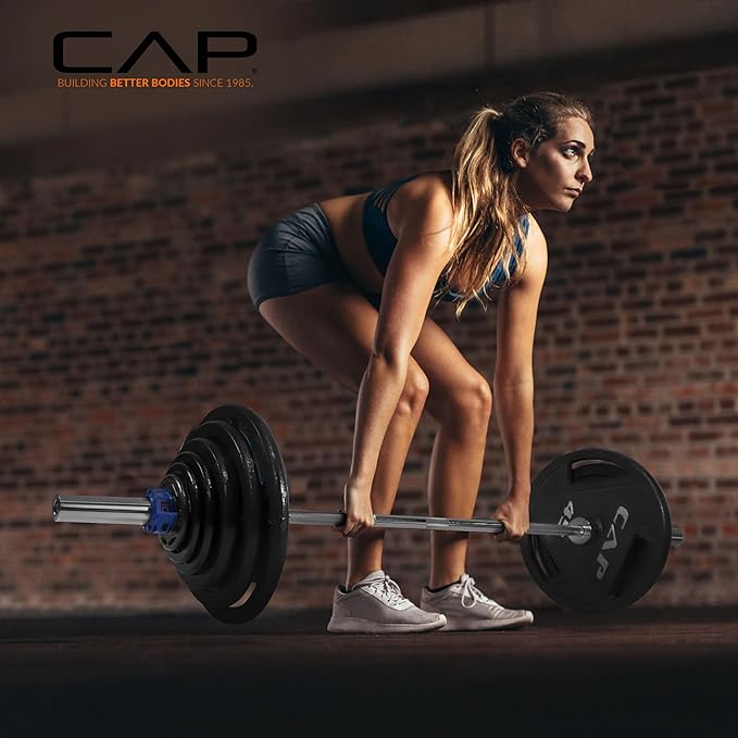 CAP Barbell 2-Inch Olympic Barbell Bars | 5 ft, 6 ft, & 7 ft | Multiple Options