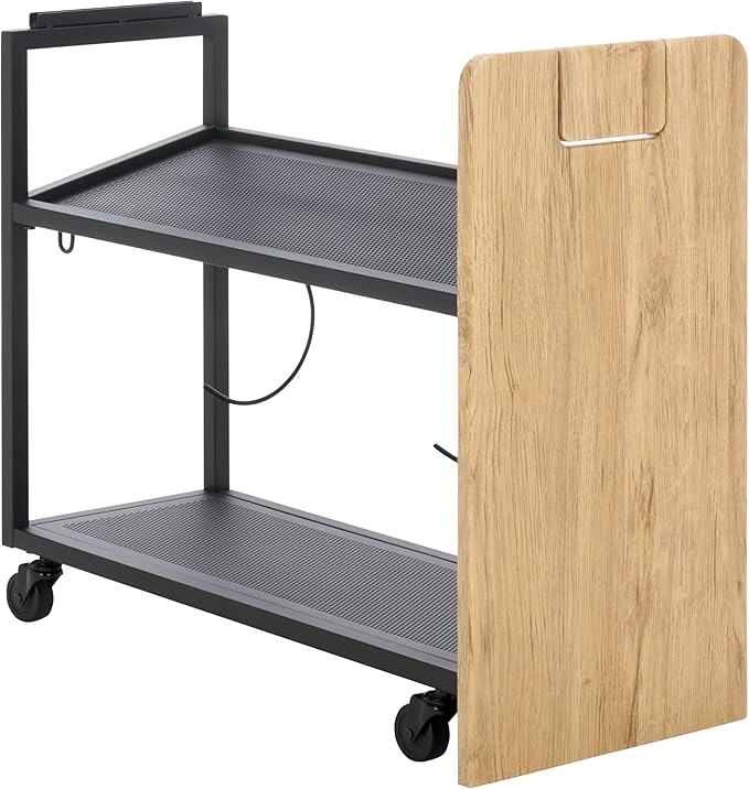 SEI Furniture - Sidekick Sport Equipment Rolling Rack - Transitional Design, Metal and Wood - Ideal for Bedroom, Living Room (HZ0123)