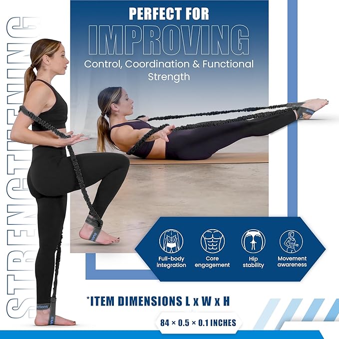 Konnections Fabric Covered Resistance Band Revolutionary Pilates Enhancement Tool for Strength, Flexibility and Precision