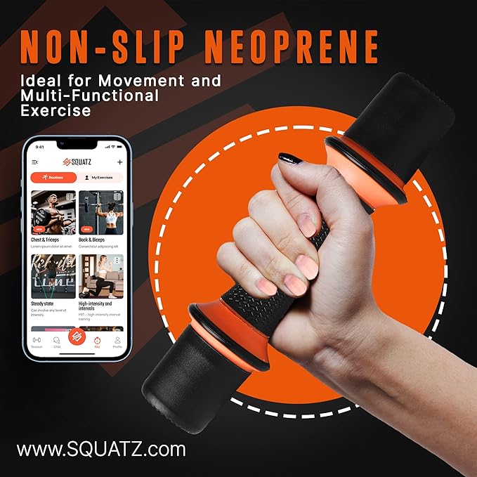 Squatz Adjustable Dumbbell Set 70-140LB Adjustable Dumbbells For Home Gym, Anti-Slip Handle With Heavy‑Duty Plates, Exercise Fitness Dumbbells For Home Gym Strength & Weight Training