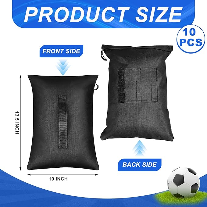 Arrowbash Sports Net Sandbags with PE Leak Proof Transparent Bags Weighted Anchors Bag Sport Sandbags for Stability Baseball Nets Hockey Golf Football Nets Soccer Goals and More(30 Pcs,Black)