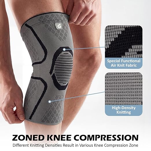 GOOGAH Knee Compression braces 2-Pack - Pain Relief Support for Arthritis, ACL & Meniscus Tears | Breathable Nylon Knee Sleeves for Men & Women | Sizes XXS-2XL