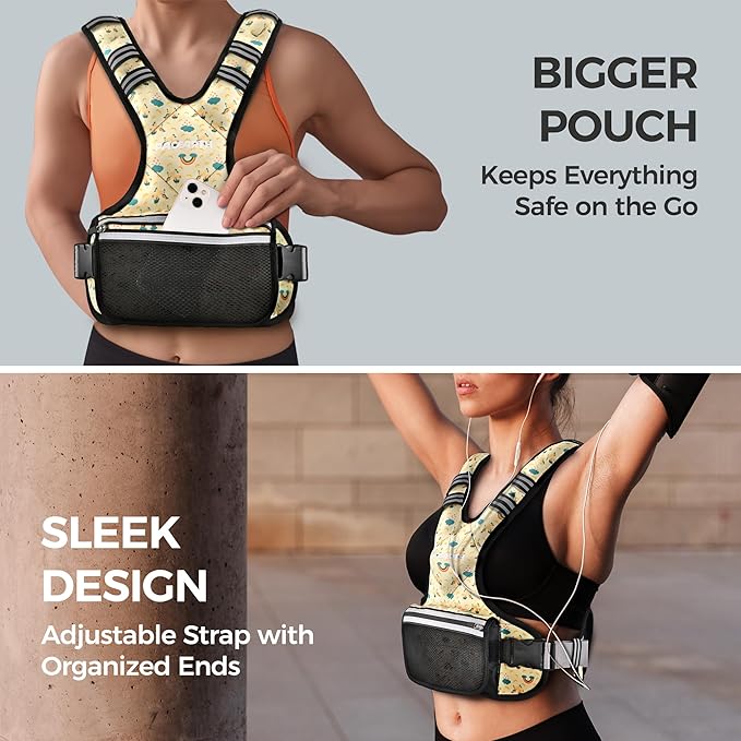 PACEARTH Adjustable Weight Vest 4-10lbs / 11-20lbs / 20-32lbs X-Shape Weighted Vest for Women and Men, Home Workout Ironsand Vest with Zipper Pouch and 6 Weight Packs, Available in Pink, Gray, Black