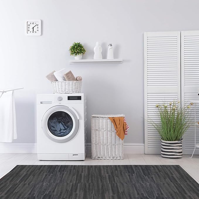 Forest Floor 3/8 Inch Thick Printed Foam Tiles, Premium Wood Grain Interlocking Foam Floor Mats, Anti-Fatigue Flooring – Stylish Flooring Solution