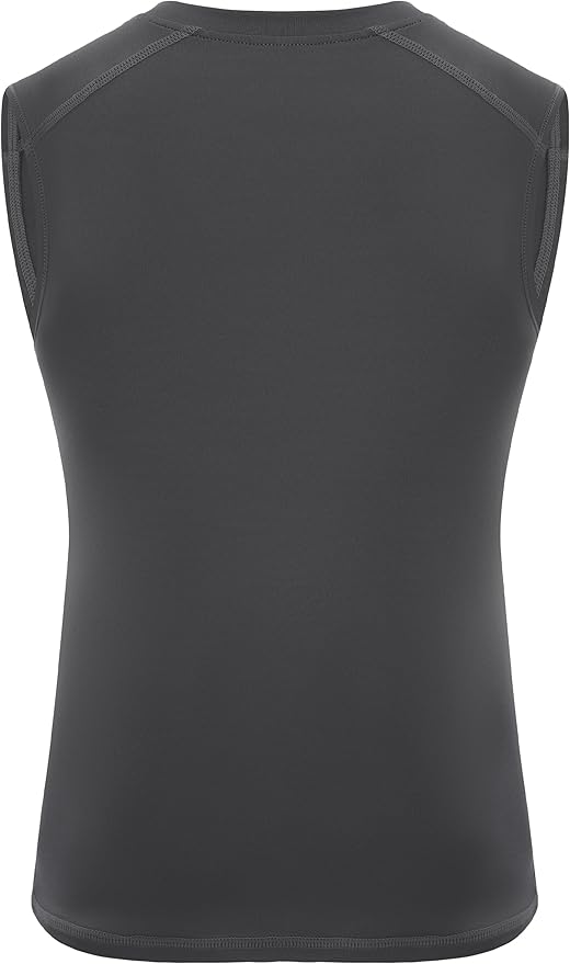 Roadbox Boys Youth Sleeveless Compression Shirt, Quick Dry Kids Football Undershirt, Athletic Soft Tank Tops Sport Basketball