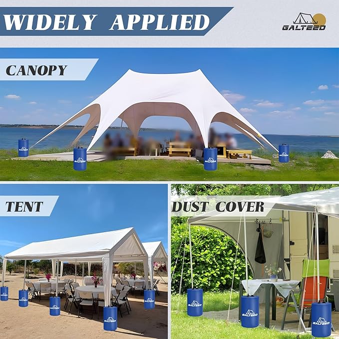Canopy Water Weight Bag,88 LBS Water Tent Weights Set of 4 Leg Weights for Pop Up Canopy,Canopies,Tent,Gazebo,Blue