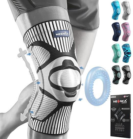 NEENCA Knee Brace for Knee Pain Relief, Medical Knee Support with Patella Pad & Side Stabilizers, Compression Knee Sleeve for Meniscus Tear, ACL, Arthritis, Joint Pain, Runner, Sport