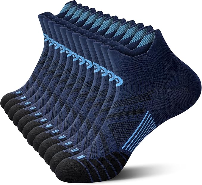 PAPLUS Compression Socks for Men & Women, 2/4/6 Pairs Ankle Running Socks with Arch Support, Ankle Support, Plantar Fasciitis