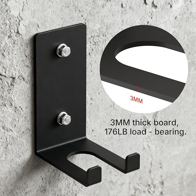 POWER GUIDANCE Olympic Barbell Hanger,Garage Gym Bar Wall Rack,Vertical Barbell Mount Rack,Space Saving Commercial or Home Gym Accessory