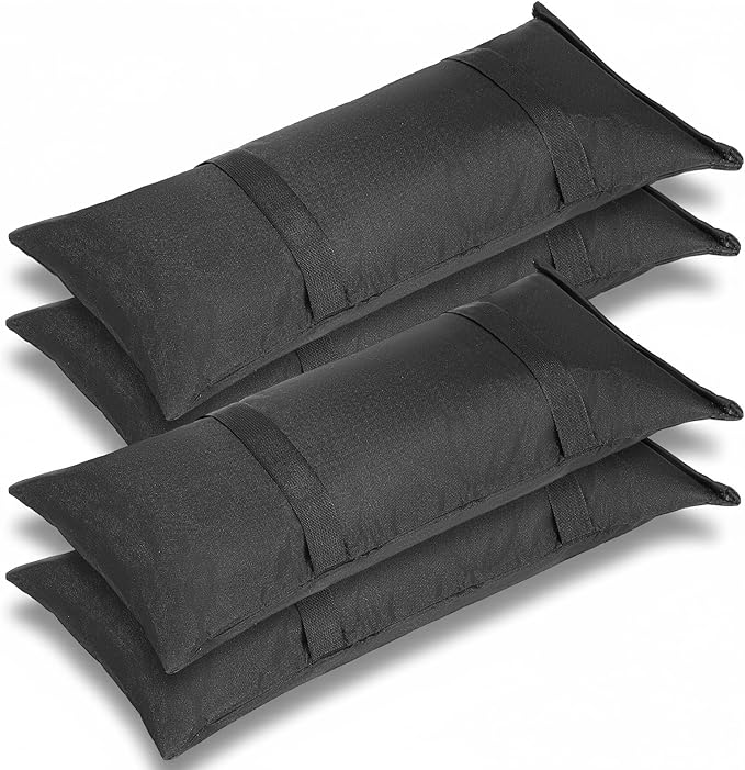 4 Pack 200 LBS Umbrella Base Weights Sandbag Sand Bags for Weight Heavy Duty Weatherproof Fillable Weighted for Outdoor Furniture Patio Umbrella Trampoline Canopy Garden Poolside Accessories