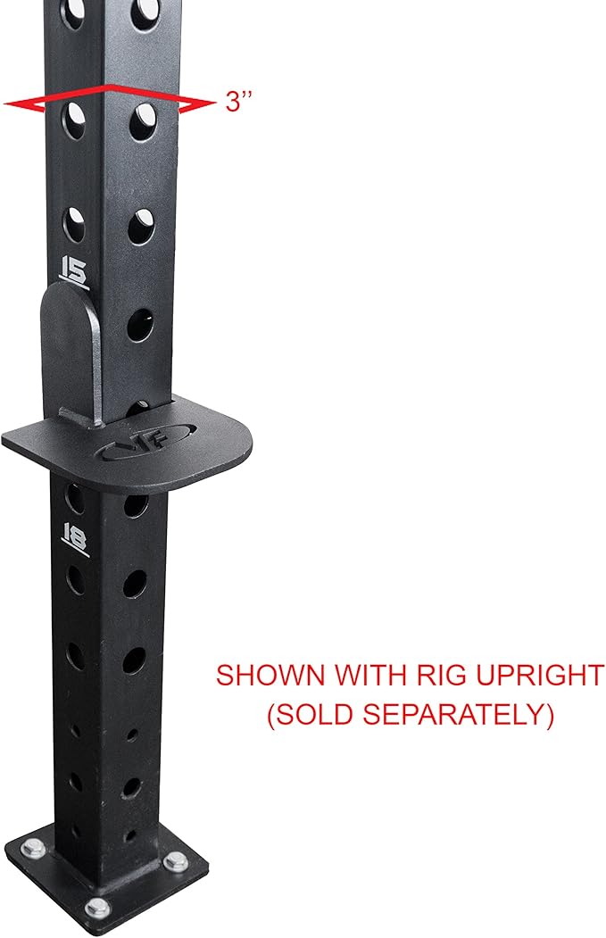 Valor Fitness Step Plate for 3"x 3"Rack - StepUp Platform - Inserts into Uprights for Reaching Higher Positions on Power and Squat Racks - 3 Gauge Steel - Strength Training Accessory