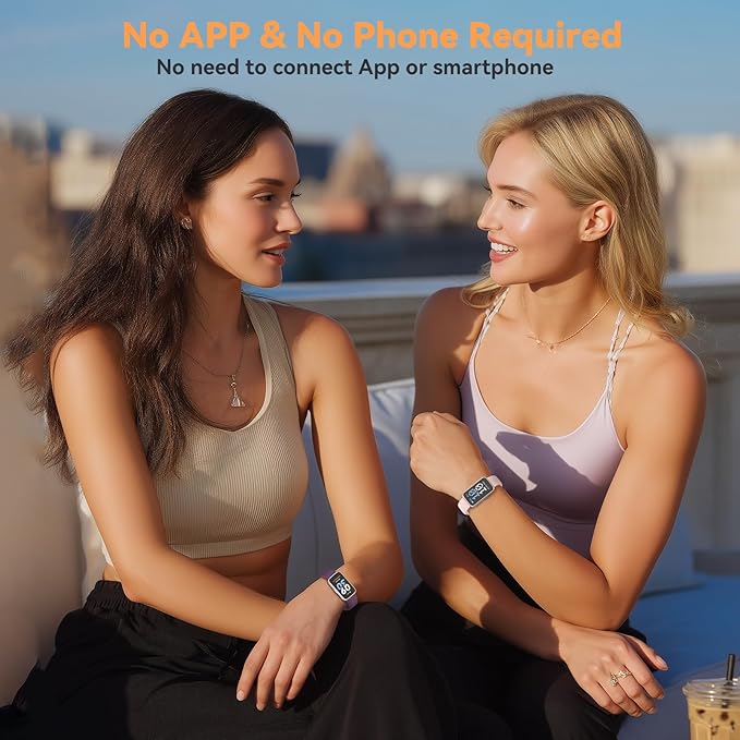 Pedometer Watch No App/Phone Required Slim Fitness Tracker, 30 Meters Waterproof 1.47'' Smart Watch, Heart Rate & Blood Oxygen Monitor Step Counter for Men Women