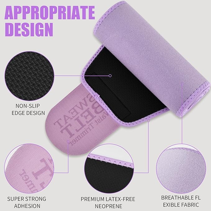 Lisacool Waist Trainer for Women Lower Belly Fat,Waist Sweat Band for Women,Belly Band Sweat Belt,Stomach Wrap,Body Shaper