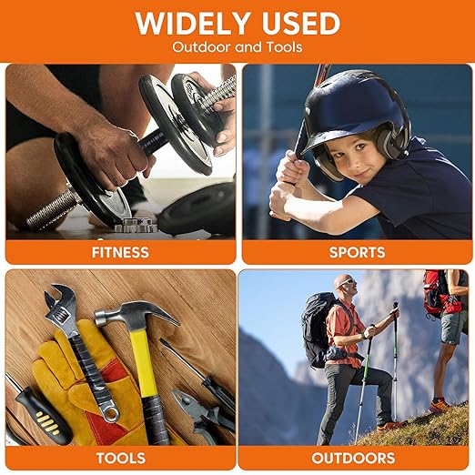 Grip Tape - Self Fusing Silicone Tape, 36FT Rubber Grip Wrap for Pull Up Bars, Handlebar Tape, Barbells, Dumbbells, Gym Equipment, Bike Handles, Tools