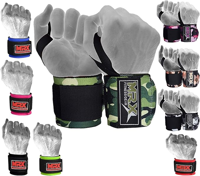 MRX Weight Lifting Wrist Wraps for Wrist Support Lifting Straps Gym Bodybuilding Training Workout for Men and Women