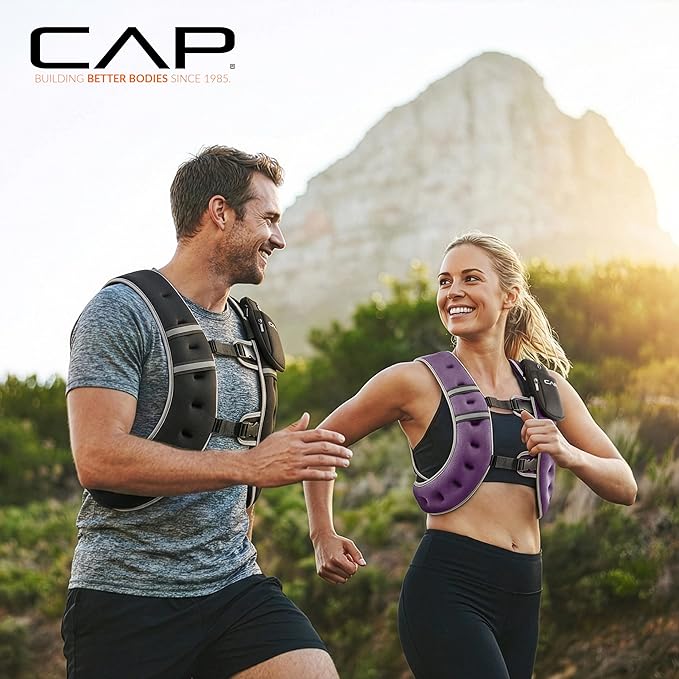 CAP Weighted Vest | 8lb -30lbs | Reflective Workout Vest for Walking, Running, Cardio, Strength Training | Multiple Colors