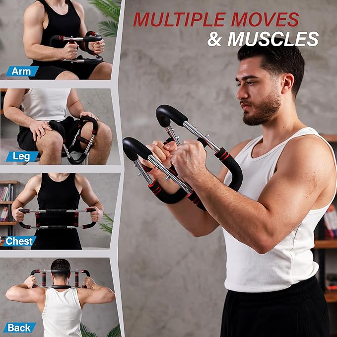 Adjustable Twister Arm Trainer – Modular Upper Body Resistance Trainer for Home Workouts, Multiple Resistance Options Available, with Grip & Finger Training Tools and Carry Bag