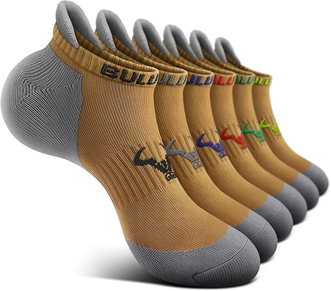 BULLIANT Men Running Socks,Active Ankle Socks No Show For Men With Cushioned Footbed Arch Support Breathable Wicking