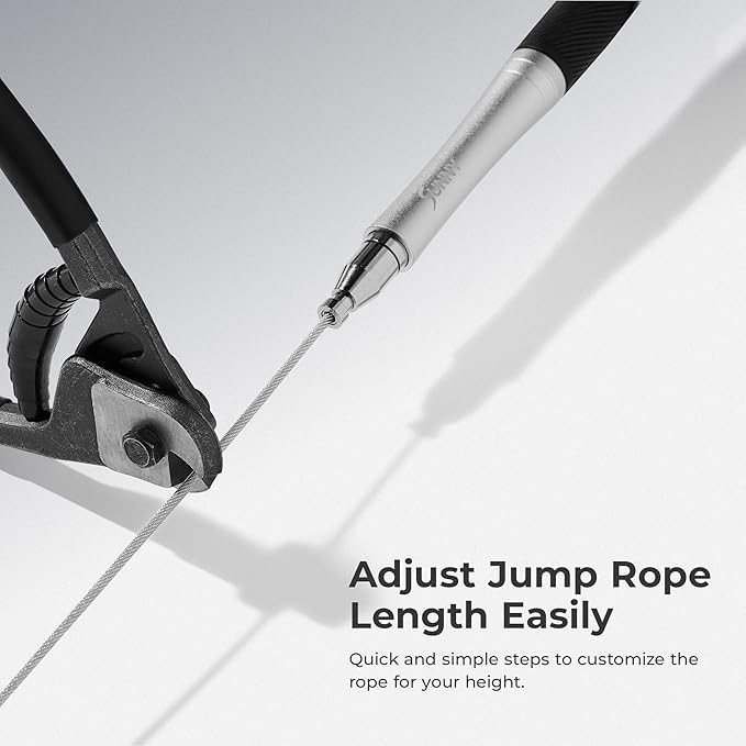 Sunny Health & Fitness Exercise Jump Rope for Fitness, Lightweight & Portable Skipping Rope with Durable Handles & Adjustable Exercise Rope with Optional Removable Weights