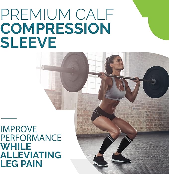 Run Forever Calf Compression Sleeves for Men and Women - Leg Compression Sleeve - Footless Compression Socks for runners
