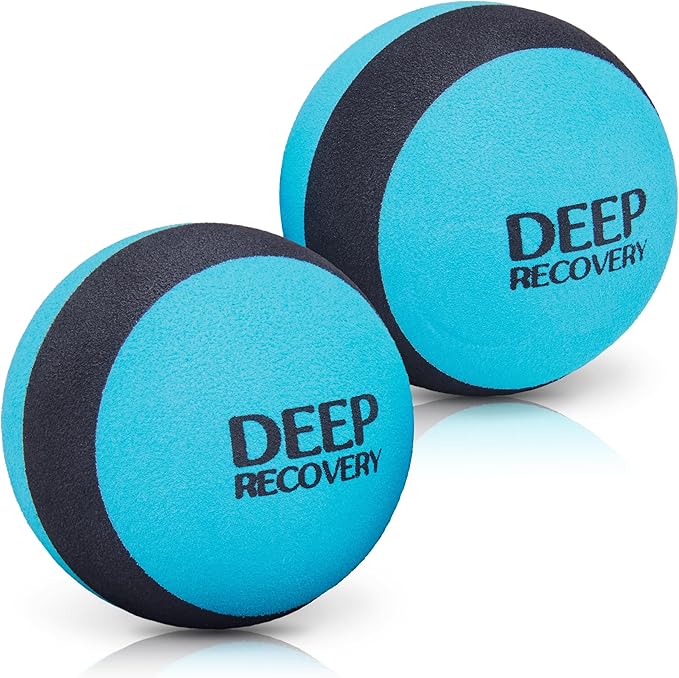 Deep Recovery Yoga Deep Tissue Massage Ball Set, Regular Density– 2.9-Inch Myofascial Release Balls for Feet, Back, Neck, Legs & Arms – Trigger Point & Mobility Therapy (2-Pack)