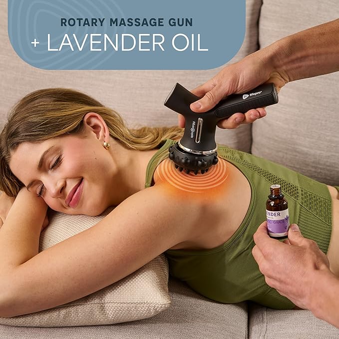 LifePro Lymphatic Drainage Massager – Anti Cellulite Massage Tool for Legs, Thighs & Arms – Spinergy Body Sculpting Machine, Handheld Body Massager with Oil for Comfort, Circulation & Muscle Relief