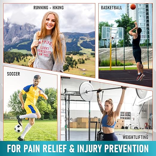 PhysFlex 2 Pack Patella Knee Brace - Knee Support and Pain Relief, Running, Hiking, Basketball, Jumpers Knee, Tendonitis, Adjustable Strap Patellar Tendon Stabilizer (Pink)