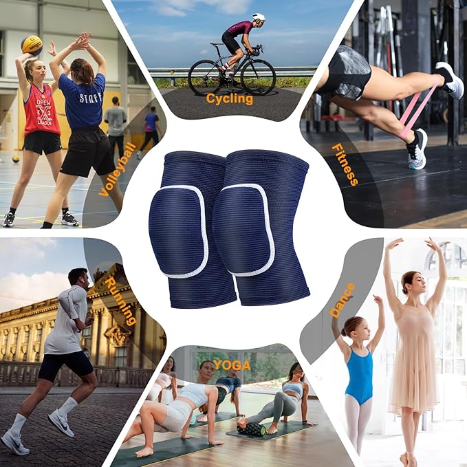 Volleyball Knee Pads for Dancers, Soft Breathable Knee Pads for Men Women Kids Knees Protective, Knee Brace for Volleyball Football Dance Yoga Tennis Running Cycling Workout Climbing