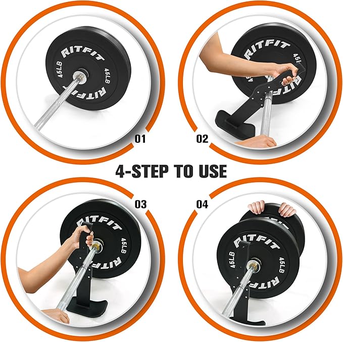 RitFit Deadlift Jack/Barbell Jack Unload 660LB Barbell Stand with Non-Slip Handle and Base, Perfect for Deadlift and Powerlifting