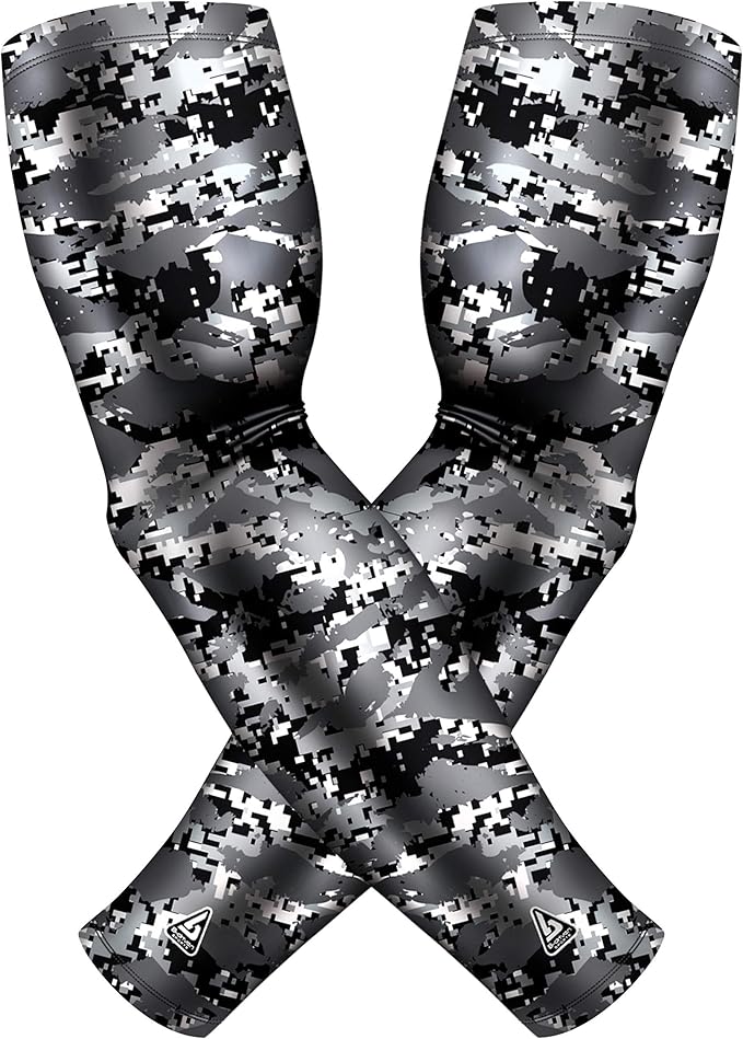 B-Driven Sports Pro Fit Compression Arm Sleeves for Men Women & Youth - Volleyball Golf Running Baseball Basketball - Pair