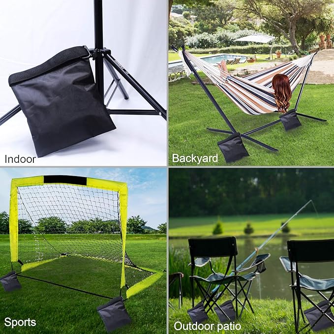 ABCCANOPY Photography Sandbag for Video Stand, Heavy Duty Weight Bags for Light Tripod, Camping Chair, 4 Packs (Grey) No Sand