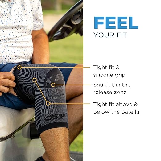 OrthoSleeve Knee Brace for ACL, MCL, Injury Recovery, Meniscus Tear, knee pain, aching knees, patellar tendonitis and arthritis (3XL, Black, Single)
