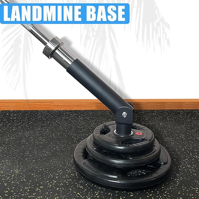 BLUSLM T Bar Row Platform Landmine Attachments for Squate Rack or Wall Mount Fits 2-inch Barbell, Landmine Base Gym Equipment, Power Cage Landmine for Almost of Power Rack