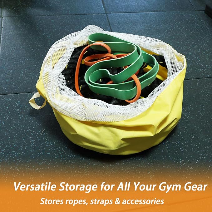 J Bryant Extra Large Battle Rope Storage Bag – Heavy-Duty Carry Sack for Training Ropes, Jump Ropes & Gym Accessories