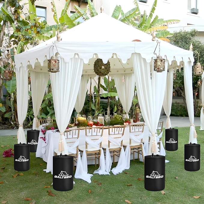 Canopy Water Weight Bag,330 LBS Water Tent Weights Set of 6 Leg Weights for Pop Up Canopy,Canopies,Tent,Gazebo,Black
