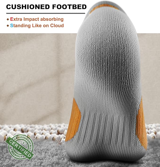 BULLIANT Men Running Socks,Active Ankle Socks No Show For Men With Cushioned Footbed Arch Support Breathable Wicking