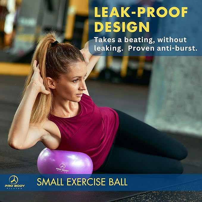 ProBody Pilates Small Exercise Ball - 9 Inch Workout Ball for Stability, Barre, Yoga, Core & Physical Therapy