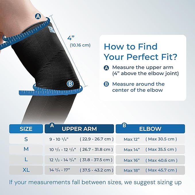 LP SUPPORT 668 Compression Arm Sleeve for Workouts, Sports & Weightlifting, Golf and Tennis Elbow Pain relief for Men & Women