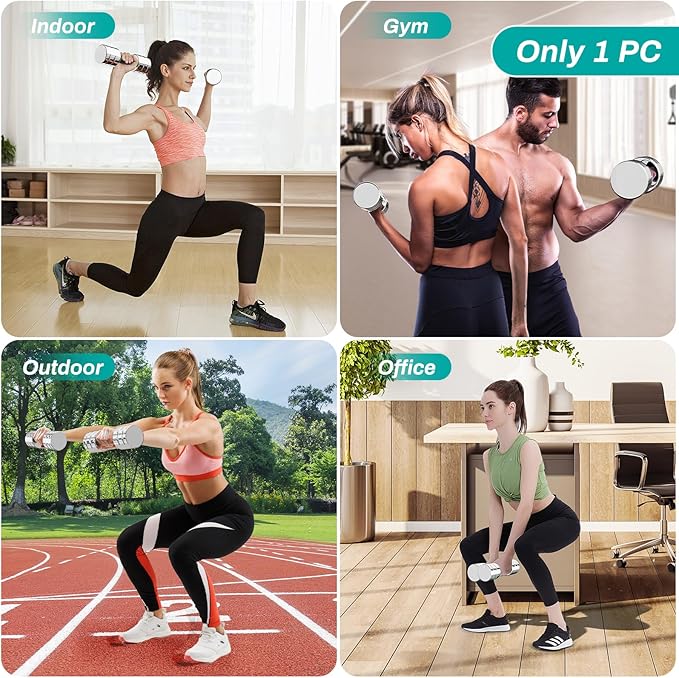 LIFERUN Single Steel Adjustable Dumbbell, 5/10/15lb Free Weight Single Dumbbell, Non-Slip and Comfortable Foam Handle, Adjustable Single Dumbbell for Home Gym Office Exercise