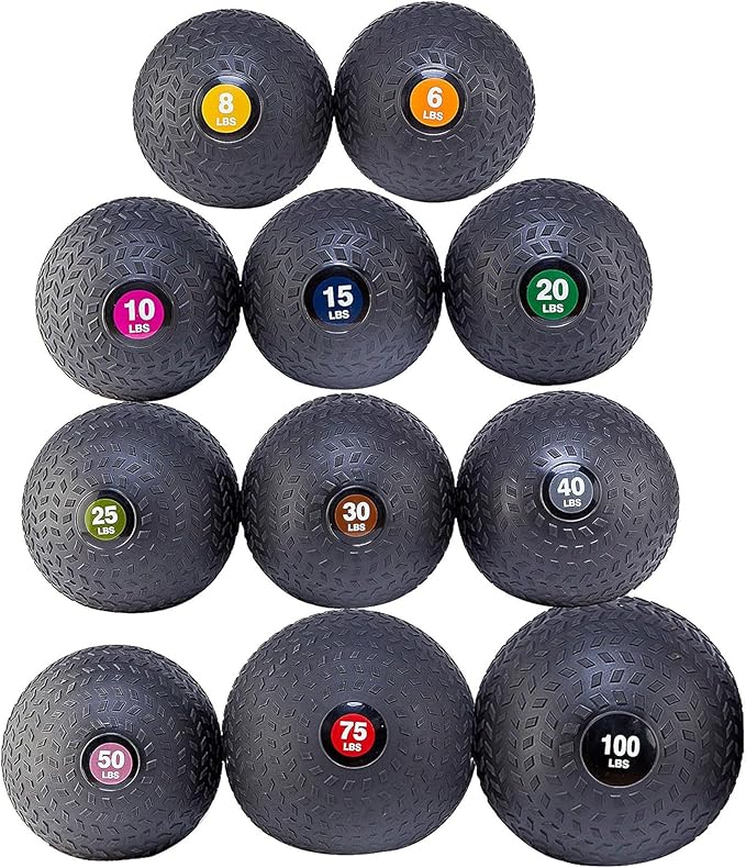 Fitvids Slam Medicine Wall Balls Workout Exercise Fitness Weighted Balls for Cross Training, Strength and Conditioning Exercises, Cardio and Core Workouts