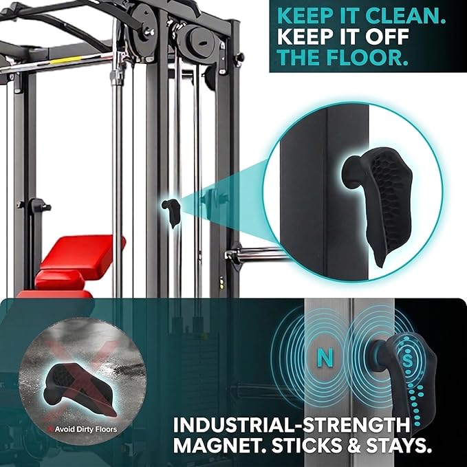 NEW: Gecko Lift Magnetic Weight Lifting Grips, Rubber Ergonomic Palm Protectors with Quick-Release Feature, for Deadlifts, Rows, Bodybuilding