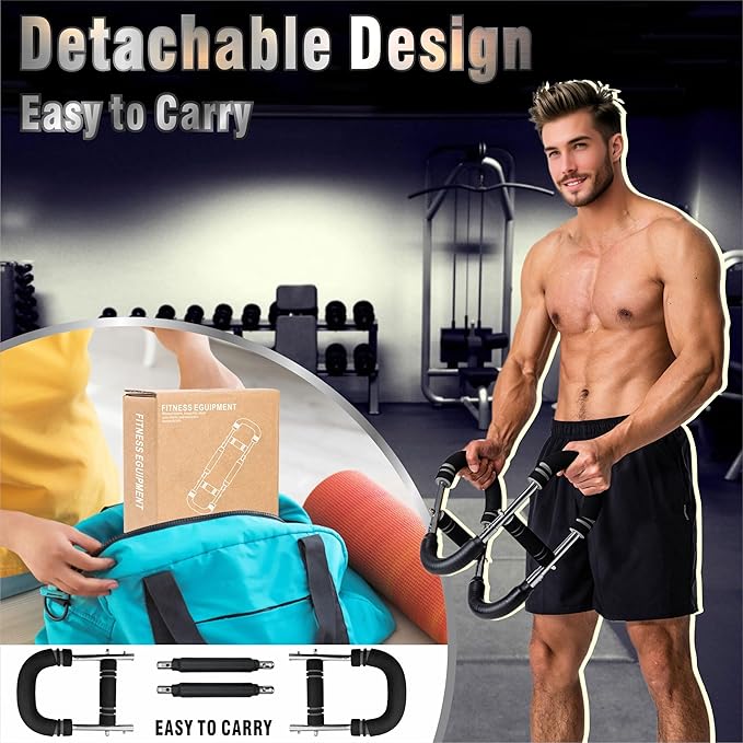 Twister Arm Trainer, Adjustable Resistance Chest Workout Equipment for Men Women, Forearm Biceps Tricep Chest Thigh Exerciser, Portable Spring Home Workout Bar