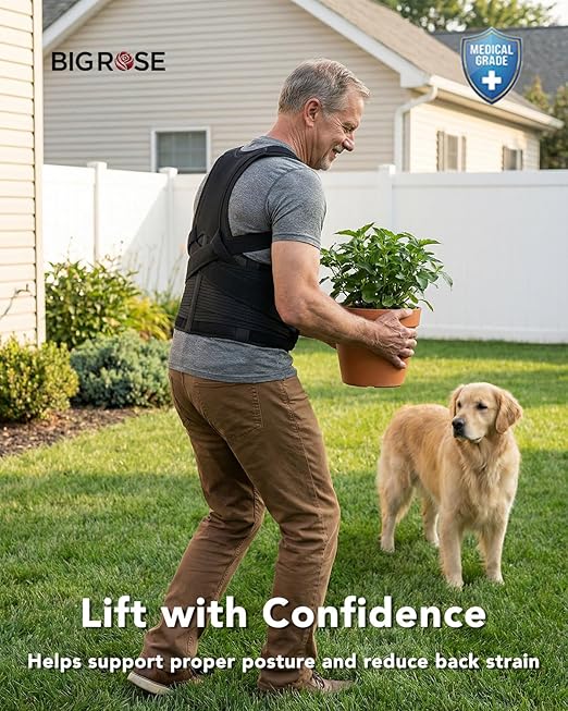 New for 2026 – Posture Corrector for Seniors Women & Men, Advanced Full Back Brace Support for Upper & Lower Back, Spine & Neck Alignment, Reinforced Wide Dual-Layer Waist Support Belt with Shoulder Straightener and Back-Opening Support, Breathable for...