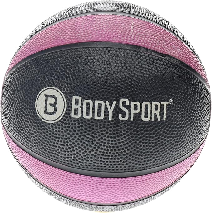 Body Sport Medicine Ball – Weighted Exercise Ball – at-Home Gym Equipment – Fitness Workout Ball – Cardio & Torso Strength Training
