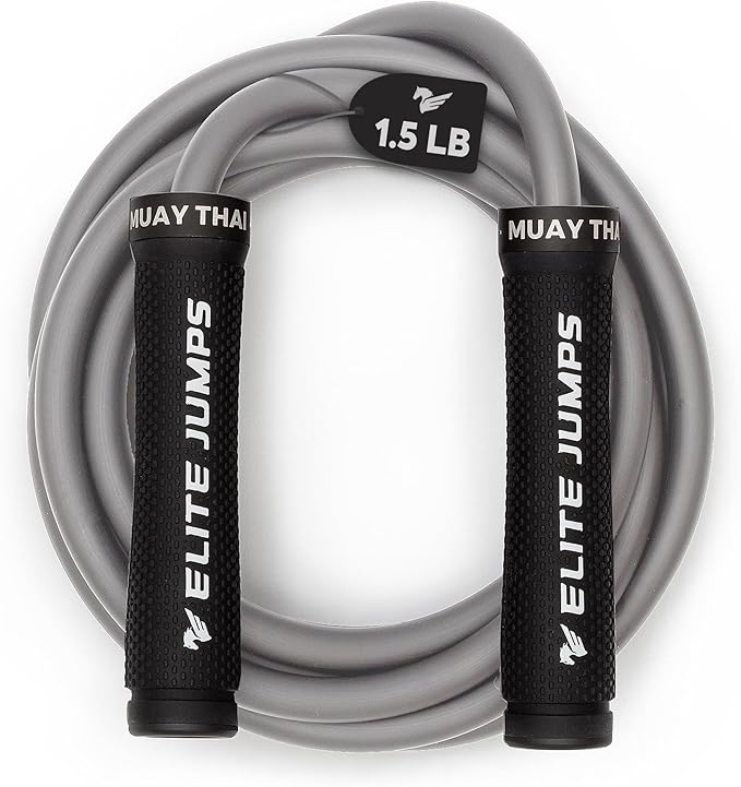 Muay Thai 3.0 Weighted Jump Rope for Men & Women - Professionally Designed for High-Intensity Training | Muay Thai, MMA & Fitness Jump Rope - Full Body Workout Weighted Rope