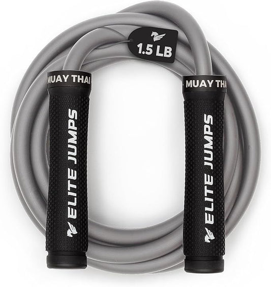 Muay Thai 3.0 Weighted Jump Rope for Men & Women - Professionally Designed for High-Intensity Training | Muay Thai, MMA & Fitness Jump Rope - Full Body Workout Weighted Rope